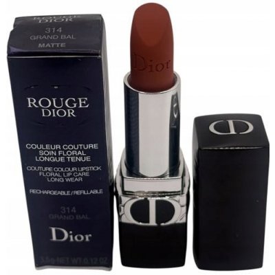 Dior béžová rtěnka 314 grand bal matná s bambuckým máslem a olejem z granátového jablka 3,5 ml – Zboží Dáma