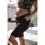 Těhotenská sukně s nízkým pasem a kapsami Black – Zboží Dáma
