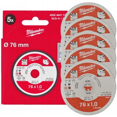 Řezný kotouč Milwaukee 76 mm P60 10 mm 5 ks – Sleviste.cz