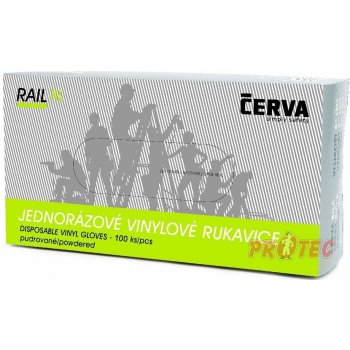 Cerva Rail Jednorázové vinylové pudrované 100 ks