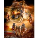 Norimpex Diamantové malování Lapač snů s vlky 30 x 40 cm – Sleviste.cz