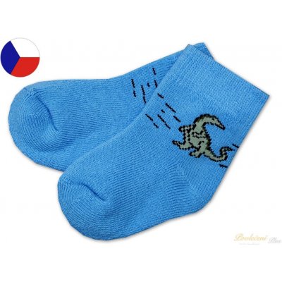 Nepon Dětské froté ponožky Dinosaurus modrý