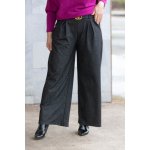 Italy fashion Elegantní kalhoty DEBRA čokoládová – Zboží Dáma