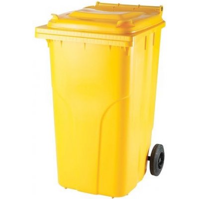 MEVA Plastová popelnice 240 litrů PVC hranatá žlutá – Zboží Dáma
