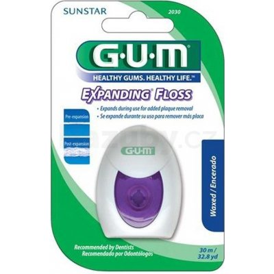 G.U.M Expanding Floss voskovaná mentolová nit 30 m – Hledejceny.cz