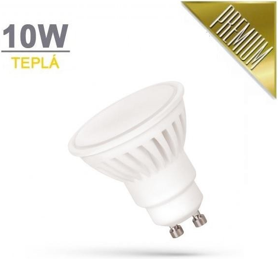 Spectrumled LED žárovka PREMIUM 10W 18xSMD2835 GU10 910lm TEPLÁ BÍLÁ