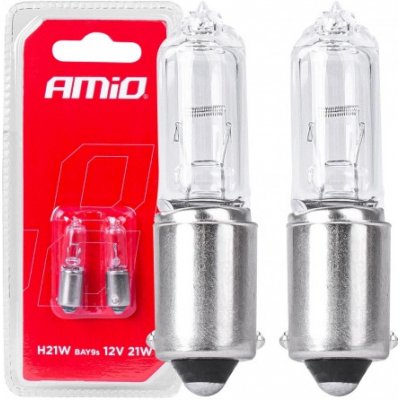 Amio Halogenové žárovky H21W BAY9S 12V 21W white 2 ks – Hledejceny.cz