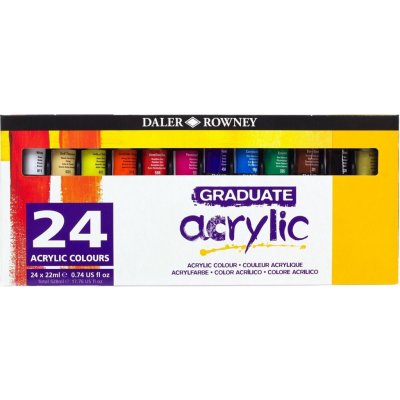 Daler Rowney Graduate sada akrylových barev 24 ks 22 ml – Hledejceny.cz
