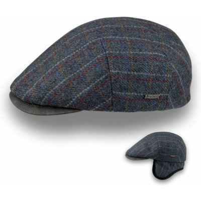 Krumlovanka Pánská vlněná zimní bekovka -kostka modrošedá s klapkami na uši Ho-052 – Hledejceny.cz