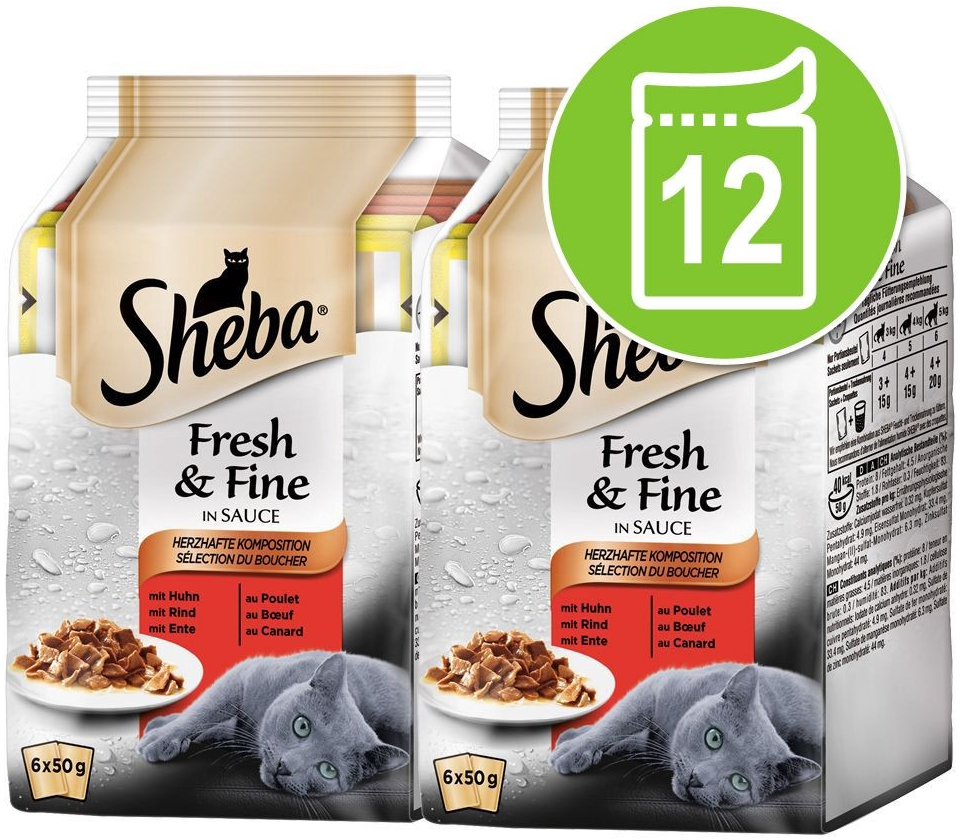 Sheba Fresh & Fine jemná pestrost 12 x 50 g