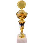 Kovový pohár s poklicí Zlato-černý 36,6 cm – Zboží Dáma