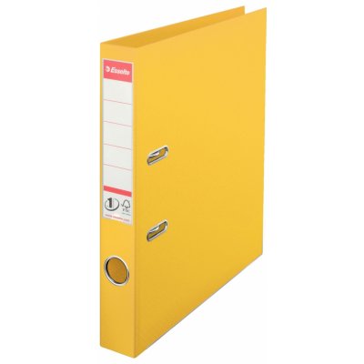 Esselte Plastový pákový pořadač - A4, s kapsou, hřbet 5 cm, žlutý – Sleviste.cz