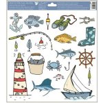Anděl okenní fólie moře a ryby 30 x 33,5cm 6872 245330 – Sleviste.cz
