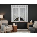 Dekorační oblouková krátká záclona na žabky FAUSTYNA 160 bílá 300x160 cm MyBestHome – Hledejceny.cz