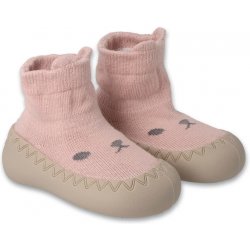 Befado ponožkoboty capáčky barefoot bosé bačkůrky ponožky s gumovou podrážkou 002P043 růžové