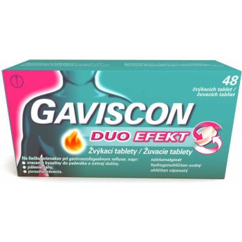 GAVISCON DUO EFEKT POR 250MG/106,5MG/187,5MG TBL MND 48