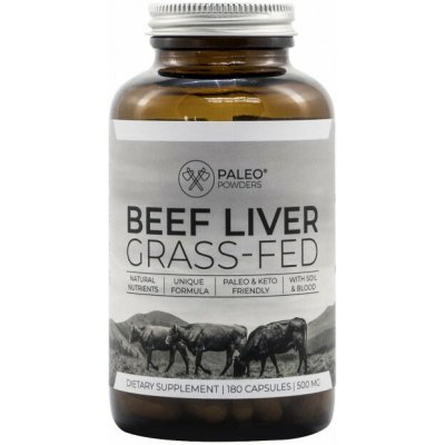 Paleo Powders Hovězí játra GRASS-FED 180 kapslí – Hledejceny.cz