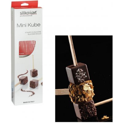 Silikomart Formy Mini Kube na nanuky podstavec dřívka 2x2 v.2cm 2ks – Sleviste.cz