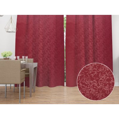 Biante Dekorační závěs TF-036 Venezia vínově červený - š. 150 cm 150x230 cm – Hledejceny.cz
