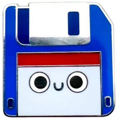 Leon Romer kovový pin retro disketa 30 mm – Zbozi.Blesk.cz