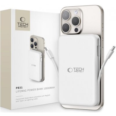 Tech-Protect PB31 10000mAh bílá – Zboží Živě