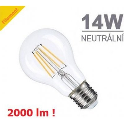Optonica LED žárovka 14W 6xCOS Filament E27 2000lm NEUTRÁLNÍ BÍLÁ – Zboží Mobilmania