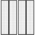 vidaXL Závěsy do dveří proti hmyzu 2 ks s magnety černé 210 x 90 cm – Sleviste.cz