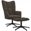 Křeslo vidaXL 328107 relaxační se stoličkou tmavě šedé samet
