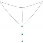 SILVEGO Stříbrný Gryn se zelenými zirkony brilliance zirconia MSS1023NG – Zboží Mobilmania