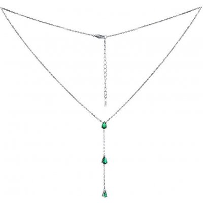 SILVEGO Stříbrný Gryn se zelenými zirkony brilliance zirconia MSS1023NG – Zboží Mobilmania