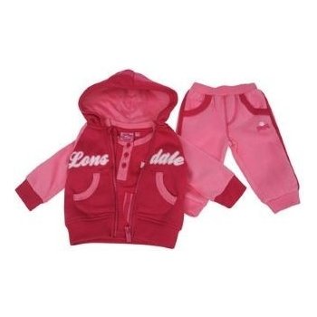 Lonsdale 3 Piece Baby jogger suit Hot pink Ltpink