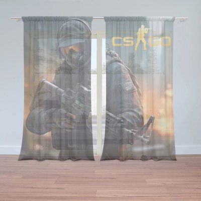 Sablio Záclony CS:GO Voják 2: 2ks 150x250cm – Hledejceny.cz
