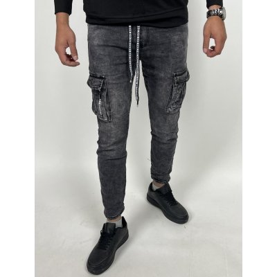 Viman pánské džíny na gumu šedé – Zboží Mobilmania