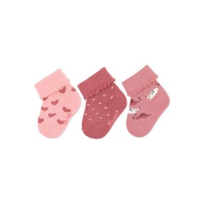 Sterntaler Dětské ponožky 3 pack myši růžové – Zboží Mobilmania
