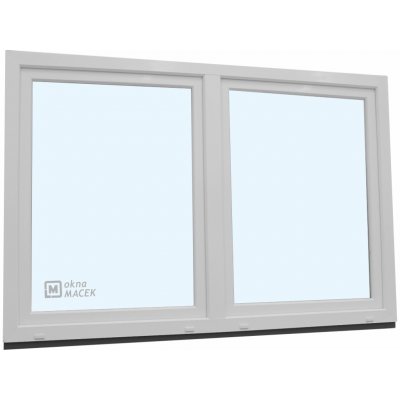 KNIPPING Plastové okno - 70 AD, 2400x1500 mm, O/OS sloupek, bílá – Sleviste.cz