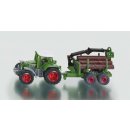 Siku Traktor s přívěsem na kulatinu 1:87