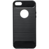 Pouzdro a kryt na mobilní telefon Pouzdro Forcell Carbon Case iPhone 5/5S/5SE, černé