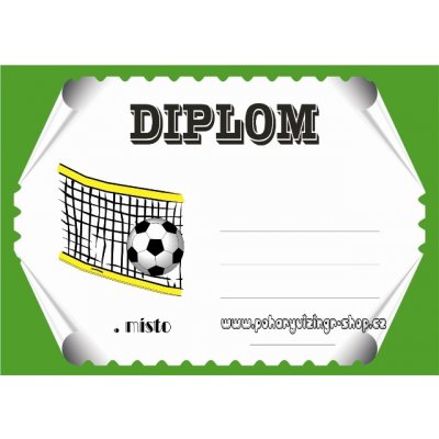 Nohejbal diplom A4 č.11 – Zboží Dáma