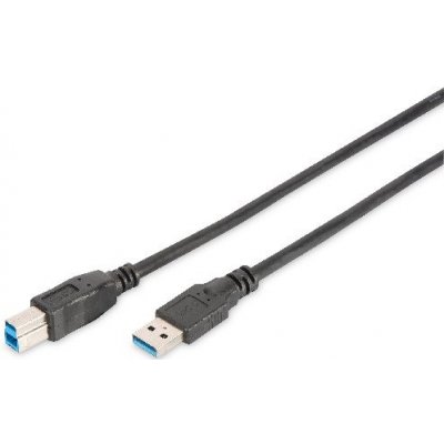 Digitus DB-300115-018-S USB 3.0, A - B M/M, 1,8m, černý – Zboží Mobilmania