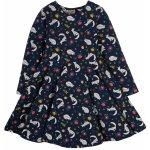 Dívčí šaty s dlouhým rukávem Polární liška a květiny Frugi – Zboží Dáma