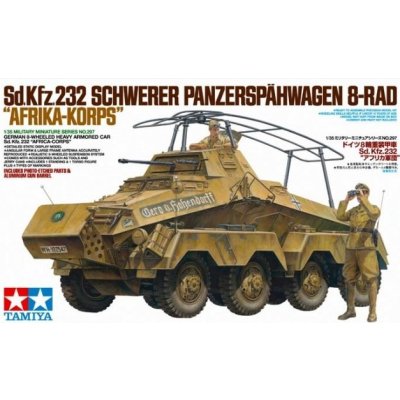 Tamiya Plastikový model vojenské techniky 35297 German Sd.Kfz.232 Africa Corps 8 Wheeled Heavy Armored Car 1:35 – Zbozi.Blesk.cz