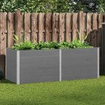 VidaXL vyvýšený záhon 250 x 100 x 91 cm dřevoplast šedý – Sleviste.cz
