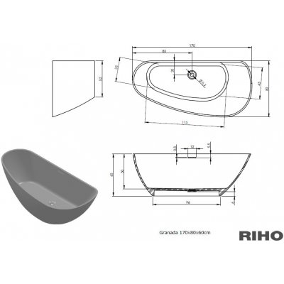 Riho GRANADA 170 x 80 cm BS1800500000000 – Hledejceny.cz