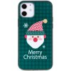 Pouzdro a kryt na mobilní telefon Apple Pouzdro AppleMix Apple iPhone 12 - vánoční - gumové - zelené / Santa Claus