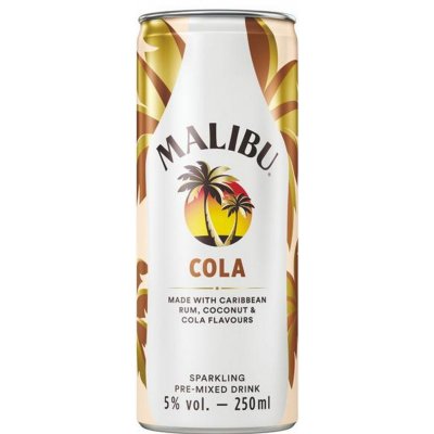 RTD Malibu & Cola 5% 0,25 l (holá láhev) – Zboží Dáma