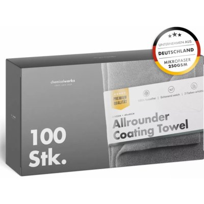 ChemicalWorkz Allrounder Coating Towel 250gsm 40 x 40 cm Šedá 100 ks