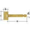 Branka Závěs brankový ZBL 300 DMX 300x30x2,0mm zinek galvanický / balení 1 ks