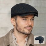 Krumlovanka pánská zimní bekovka modrá skryté klapky na uši Ho-022-PW-59 – Zboží Mobilmania