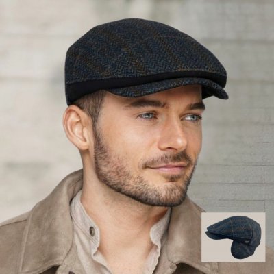 Krumlovanka pánská zimní bekovka modrá skryté klapky na uši Ho-022-PW-59 – Zboží Mobilmania