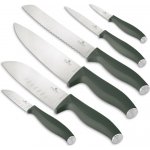 Sada nožů nerez 6 ks Matte Green Collection – Zbozi.Blesk.cz